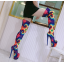 รองเท้าบูทยาวเลยเข่าส้นสูง 8 นิ้ว ไซต์ 34-46 สีดำ/ชม/น้ำเงิน