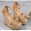รองเท้าส้นเตารีดส้นสูง 6 นิ้ว ไซต์ 34-40 สีดำ/แอพพริคอท/น้ำตาล