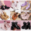 รองเท้าบูทหุ้มข้อแต่งโบว์หูกระต่าย ไซต์ 34-46 สีดำ/ขาว/ชมพู/ม่วง/น้ำตาลอ่อน/น้ำตาลเข้ม