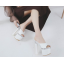 รองเท้าส้นสูง 7.2 นิ้วแบบสวมสีดำ/ขาว/เงิน/ทอง ไซต์ 34-38