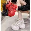 รองเท้าผ้าใบเสริมส้น 4 นิ้ว สีขาว/ดำ/แดง ไซส์ 34-39