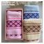 ผ้าขนหนูเนื้อ cotton ลายกากบาทเล็ก ขนาดเช็ดผม 15x30 นิ้ว แพ็คกล่องมุก