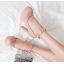 รองเท้าส้นสูงคัทชูสายรัดข้อแต่งดอกไม้น่ารักๆ ไซต์ 34-43 สีดำ/ขาว/ชมพู/ม่วง