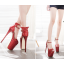 รองเท้าส้นสูง ไซต์ 34-42 สีดำ/แดง