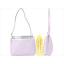 Sweet x Luria 4℃ กระเป๋าสะพายหนัง PU สีม่วงอ่อน พร้อมสายถอดได้