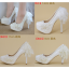รองเท้าเจ้าสาวสีขาว ไซต์ 34-40 สูง 5.6 / 4.4 / 3.2 นิ้ว
