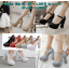 รองเท้าคัทชูส้นหนาเกร็ดเพชรแน่นๆ ไซต์ 34-43 สีดำ/แดง/ขาว/เงิน/ทอง