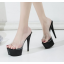 รองเท้าส้นสูงแบบสวมสีขาว/ดำ ไซต์ 34-38