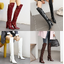 รองเท้าบูทยาวปลายแหลม ไซต์ 34-46 สีดำ/ขาว/น้ำตาล/แดง