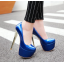 รองเท้าส้นสูง ไซต์ 34-43 สีแดง/น้ำเงิน/แดงเลือดหมู