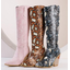 รองเท้าบูทคาวบอยปลายแหลม ไซต์ 34-43 สีชมพู/น้ำตาล/น้ำเงิน