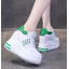รองเท้าผ้าใบเสริมส้นน่ารักๆ ไซต์ 34-39 สีดำ/ชมพู/เขียว