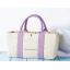 MERCURYDUO CANVAS BAG กระเป่าผ้าน่ารัก ซับสีม่วงมีช่องใส่ของ มีกระดุมข้างและกระดุมกลางเพื่อเปลี่ยนทรง