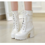 รองเท้าบูทยาวน่ารักๆสีหวานสีชมพู/ขาว/ดำ ไซต์ 34-43