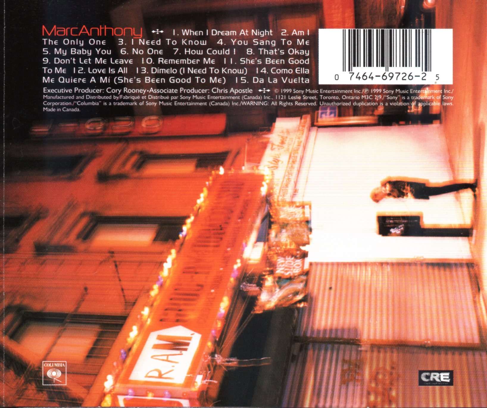 CD,Marc Anthony - Marc Anthony (1999)(Canada)