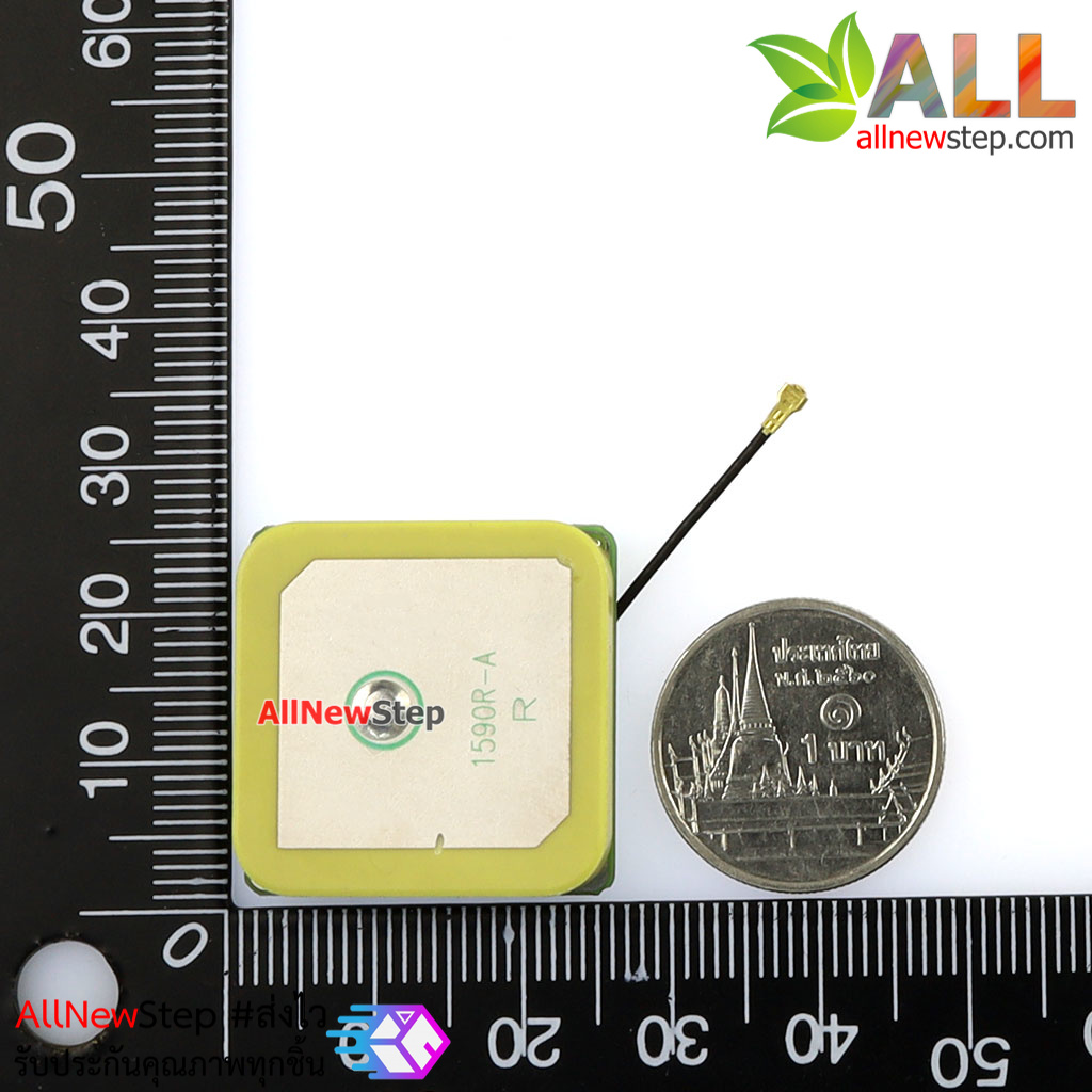 สายอากาศ GPS ขั้วต่อแบบ IPEX GPS built-in antenna 25x25x5mm IPEX active anten