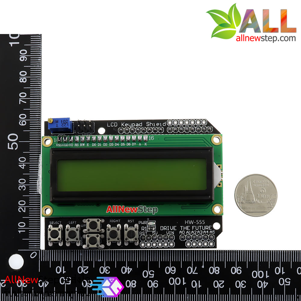 โมดูล LCD 1602 LCD 16x2 Keypad Shield for Arduino LCD 1602 Keypad Shield