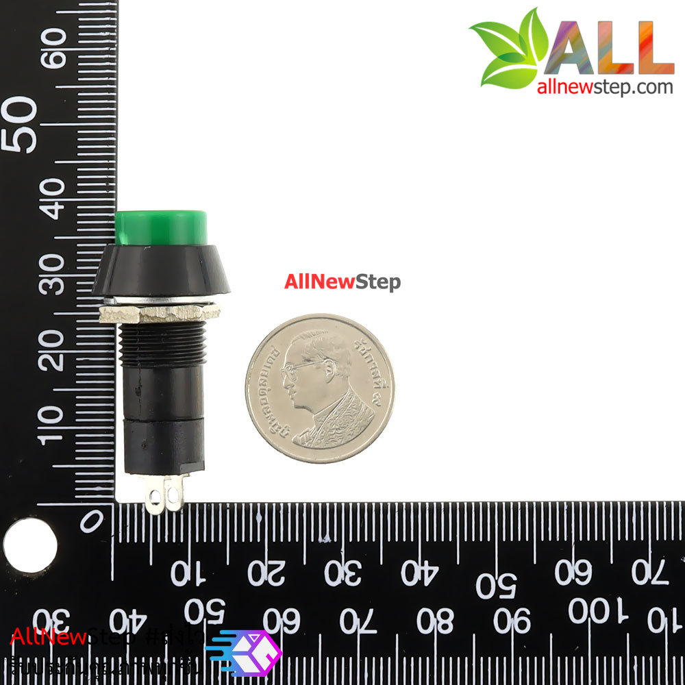 สวิตช์ กดติด-กดดับ 250V 3A สวิตช์กดติดกดดับ lock switch สีเขียว