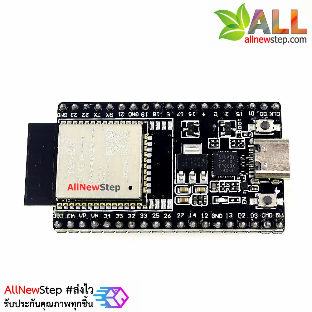 ESP32 WROOM-32D ESP32 บอร์ด ESP32 NodeMCU 38p ESP-32 CP2102 38 ขา หัวต่อ usb type-c