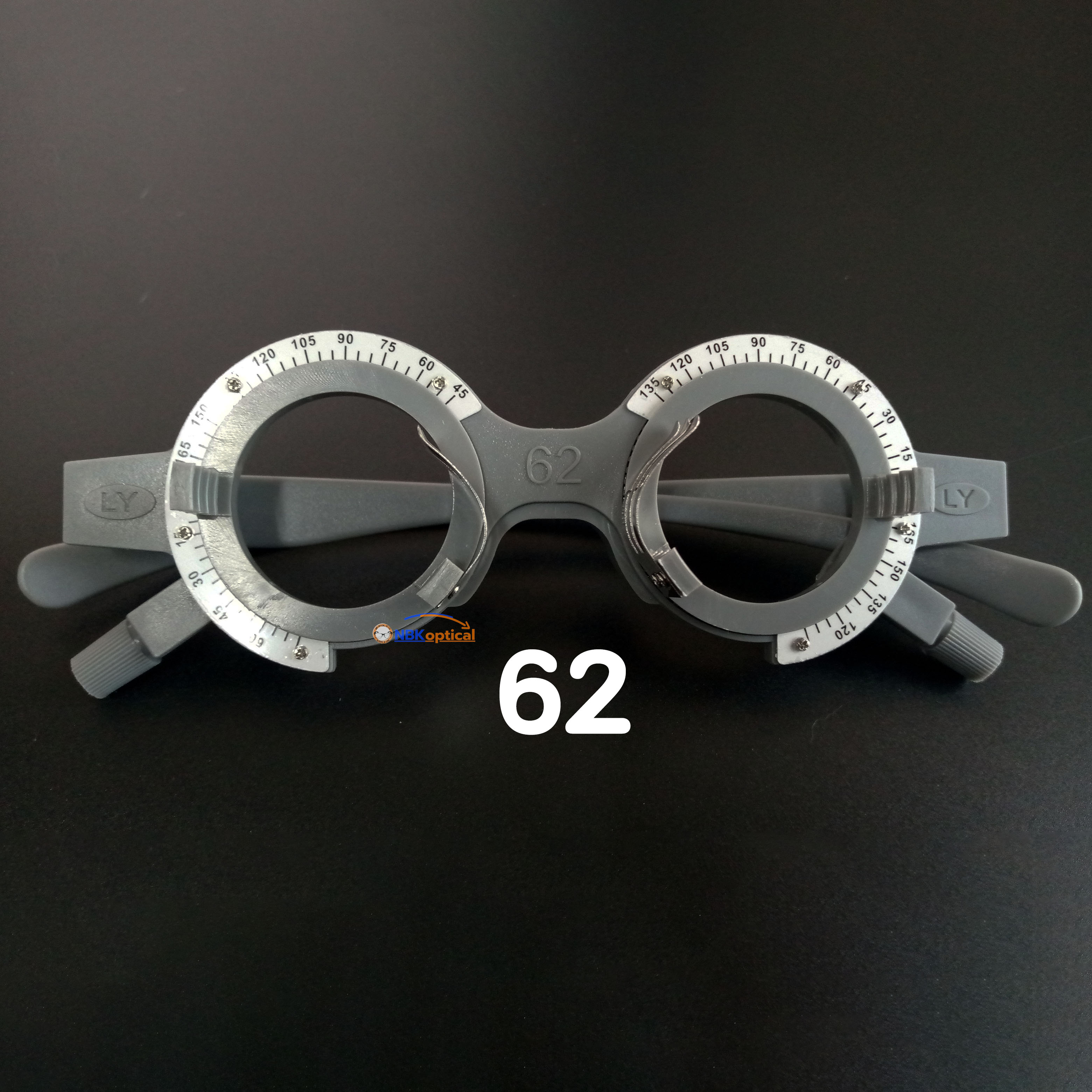 เฟรมวัดสายตาTF-C PD-60-62 สีเทา (อักษรตัวเลขอยู่ตรงกลาง)