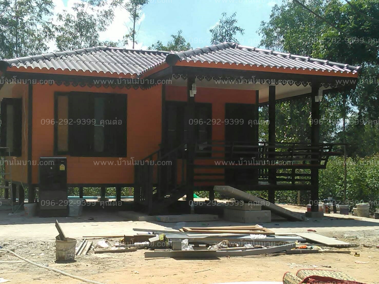 บ้านขนาด 6*6 เมตร + 2*3 เมตร