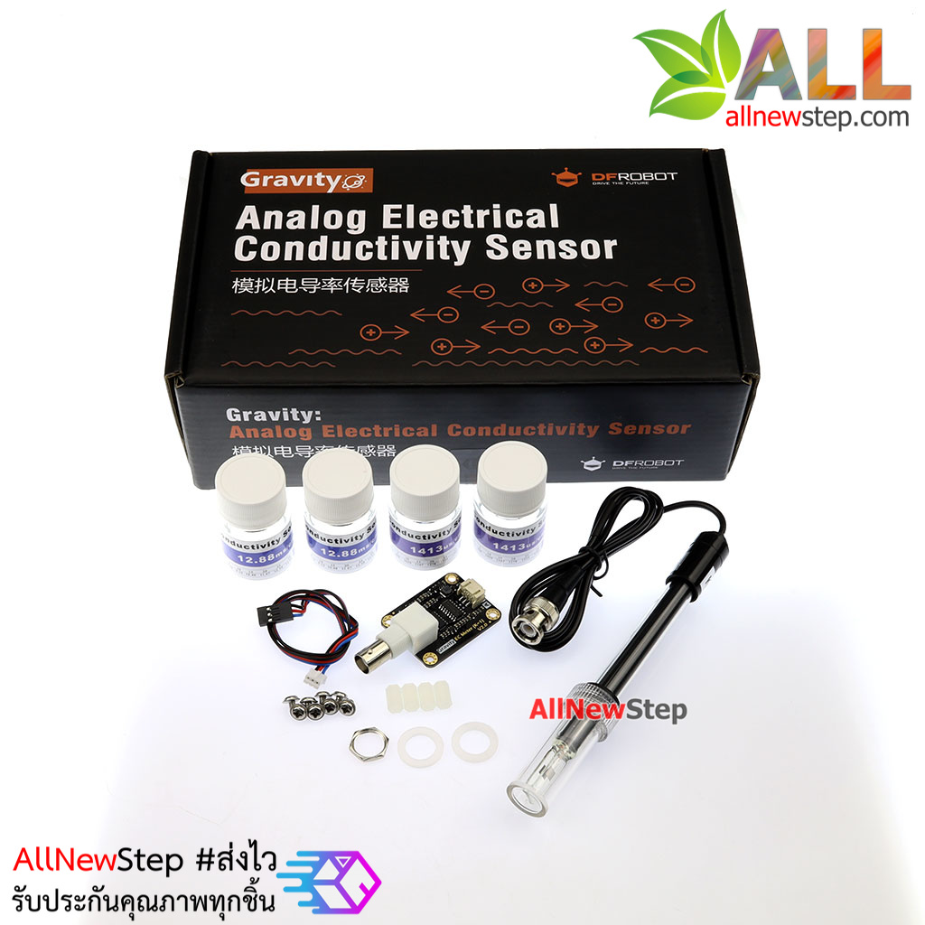DFRobot produced water conductivity sensor module เซนเซอร์วัดค่าการนำไฟฟ้าของน้ำสารละลาย