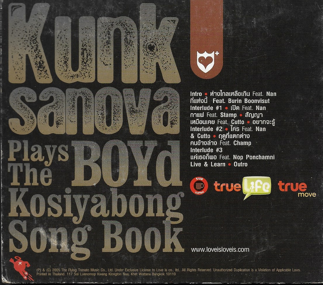 Used CD,Kunksanova - Plays the Boyd kosiyabong song book (บอย โกสิยพงษ์ )(แผ่นCDสภาพสวย)(A)(2548)