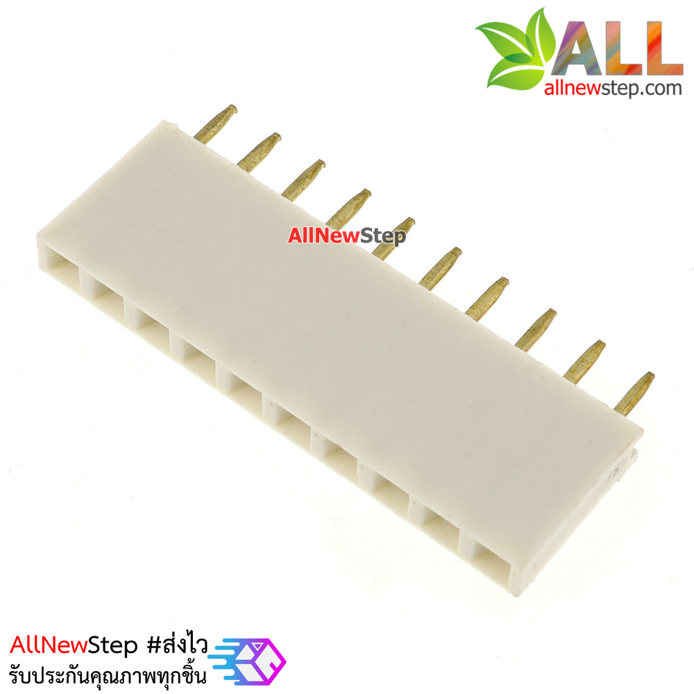 Pin header Female Header Single Row 2.54mm 10p Pin1x10 สีขาว