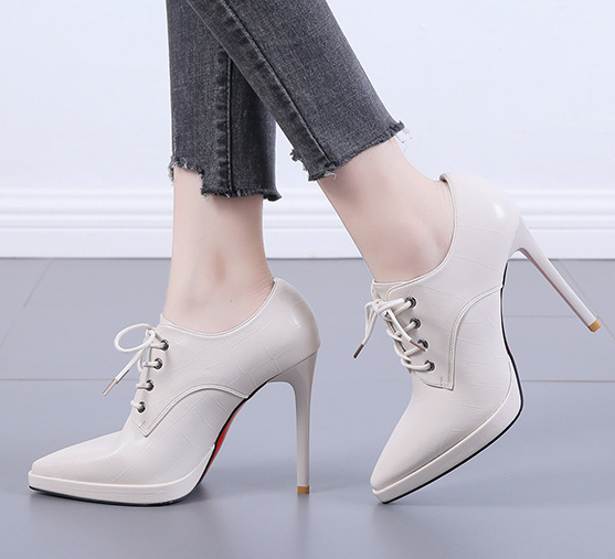 รองเท้าส้นสูงปลายแหลมหุ้มเท้า ไซส์ 34-39 มี 2 รุ่น สีดำ/เทา