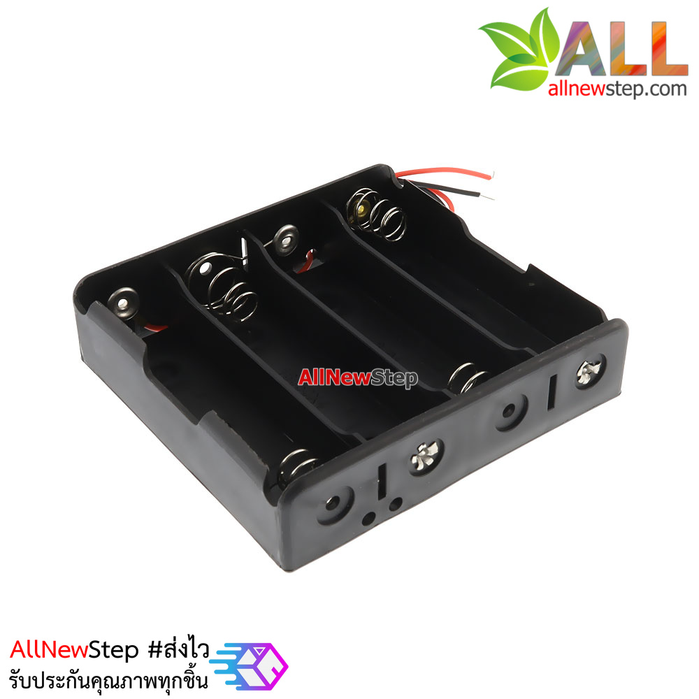 รางถ่าน Lithium 18650 จำนวน 4 ก้อน 3.7V ต่อขนาน รางถ่าน 18650 4 ก้อน