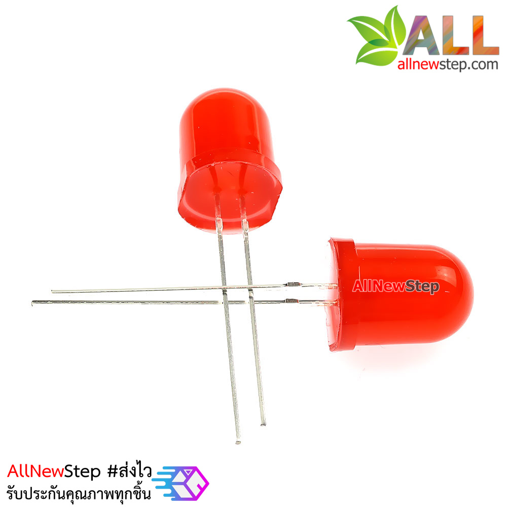 LED 10mm LED สีแดง จำนวน 2 ดวง