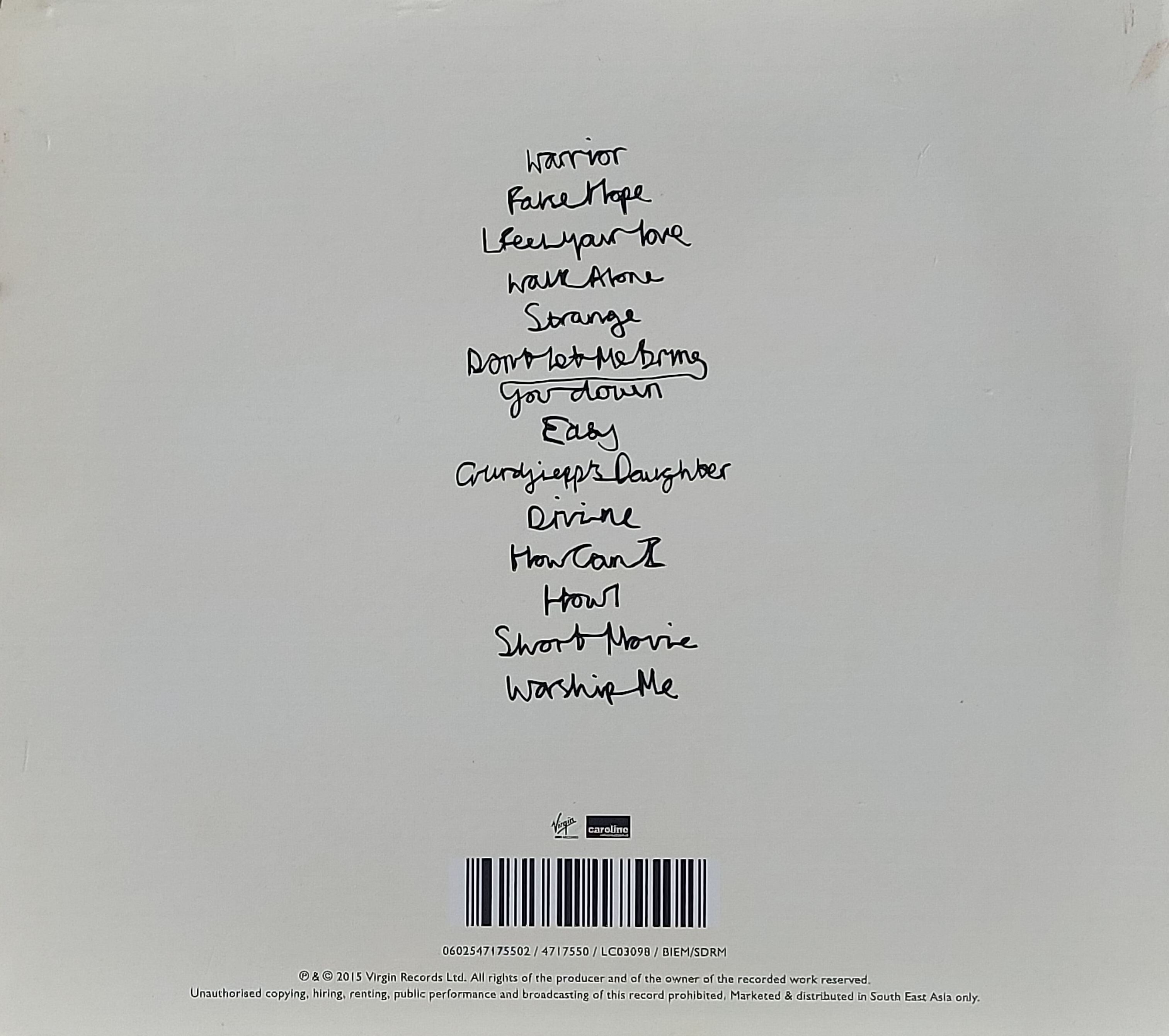 Used CD,Laura Marling - Short Movie (B)(2015)(Asia)