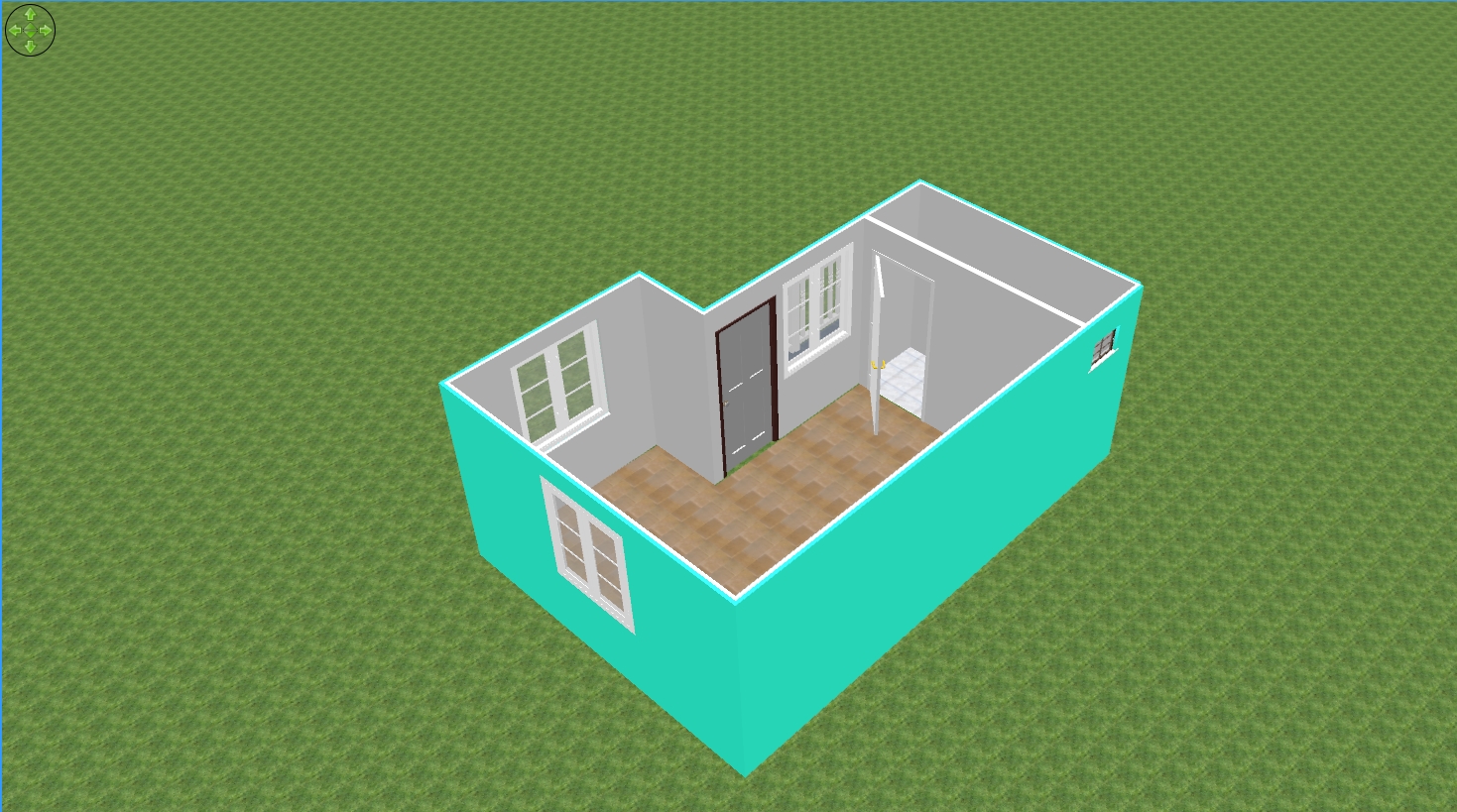 บ้านน็อคดาวน์ ขนาด 4*6 เมตร ระเบียงภายในตัวบ้าน 1ห้องนอน 1ห้องน้ำ 1ห้องโถง