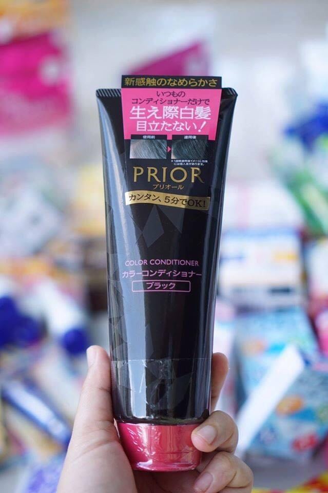 พร้อมส่ง ครีมนวดปิดผมหงอก Shiseido Prior Color Conditioner Black 230g
