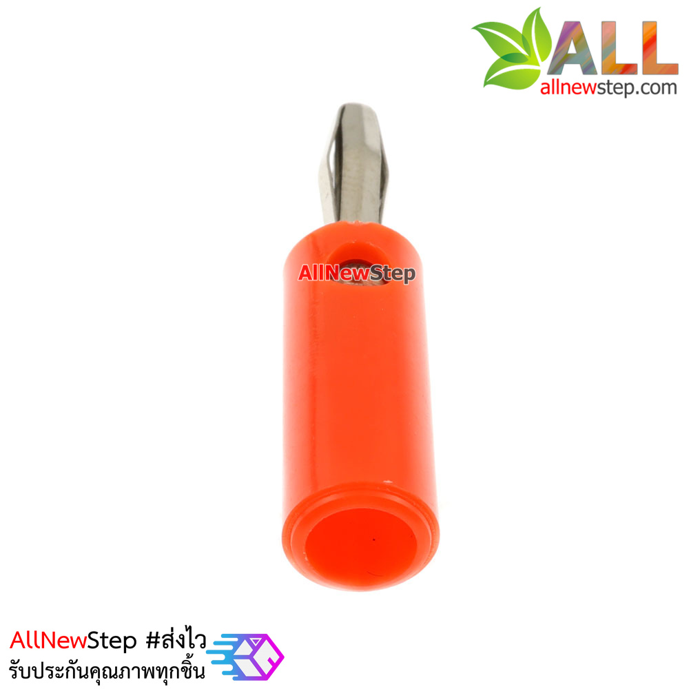 Banana socket banana plug 4MM banana head แจ๊กแบบกล้วย บานานาปลั๊ก ตัวผู้ขนาด 4mm สีแดง จำนวน 1 ชิ้น
