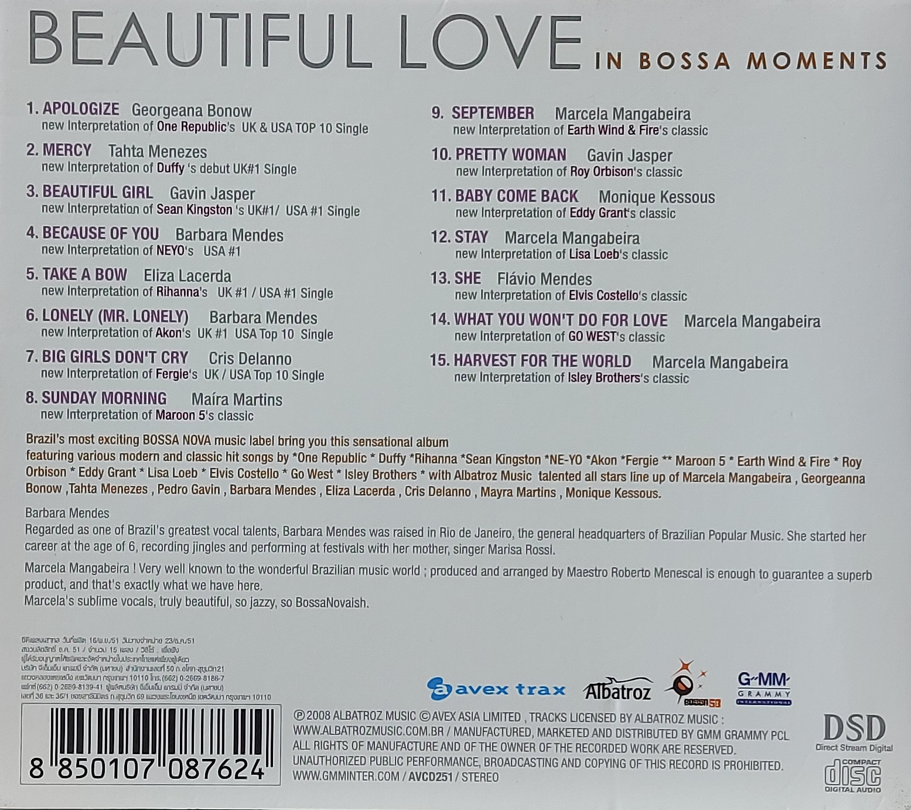 CD,In Bossa Moments Beautiful Love (Various Artists)(2008)(Thai)