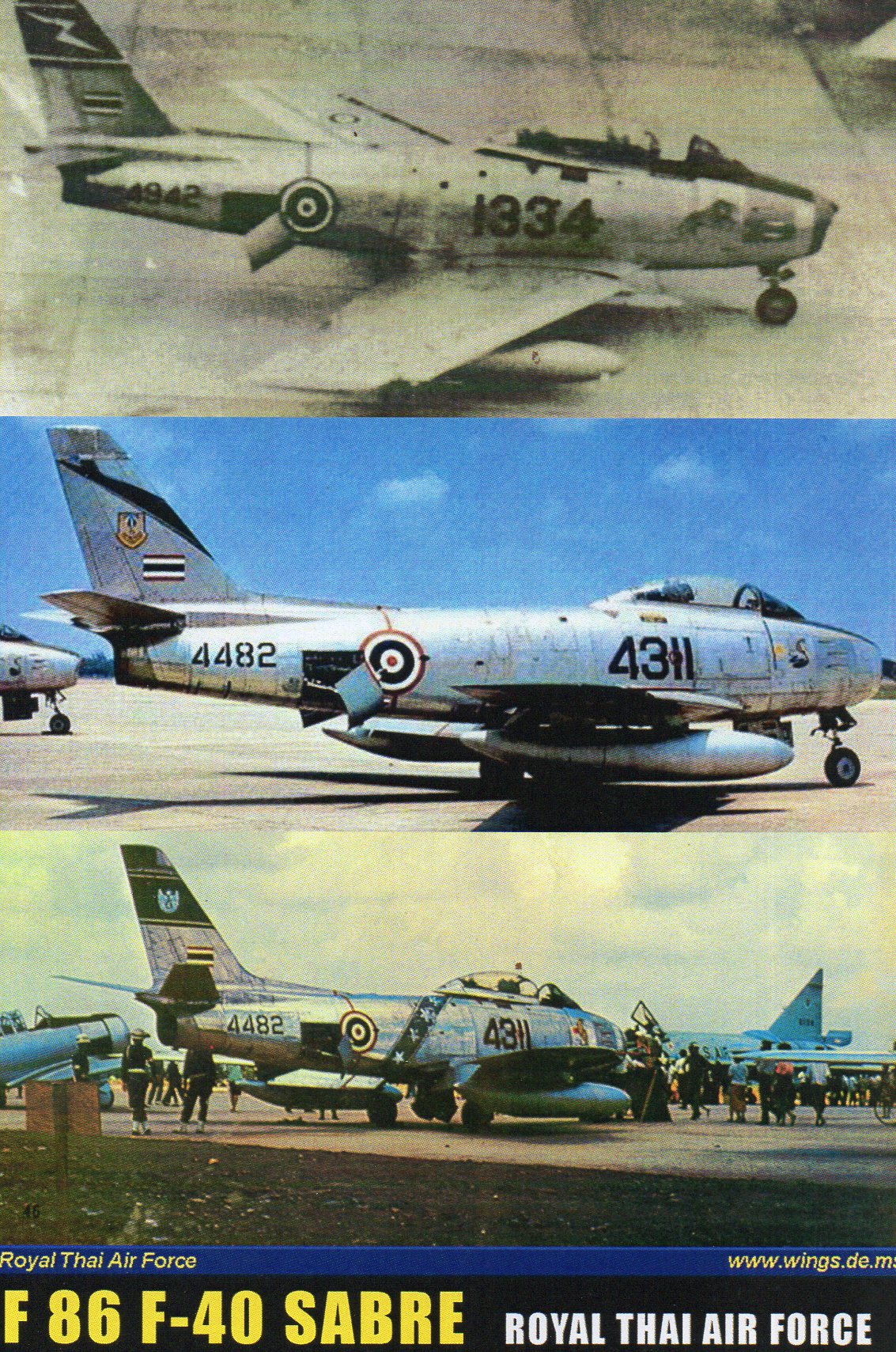 DECAL 1/48 F-86 F40 SABRE ROYAL THAI AIR FORCE