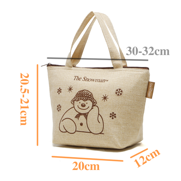 พร้อมส่ง กระเป๋าเก็บอุณหภูมิ กระเป๋าเก็บความเย็น The Snowman มีซิบ มี 2 สี