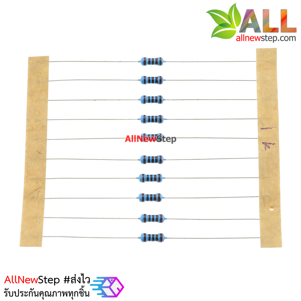 ตัวต้านทาน 1K 1/4W Metal film 1 K 1% จำนวน 10 ชิ้น