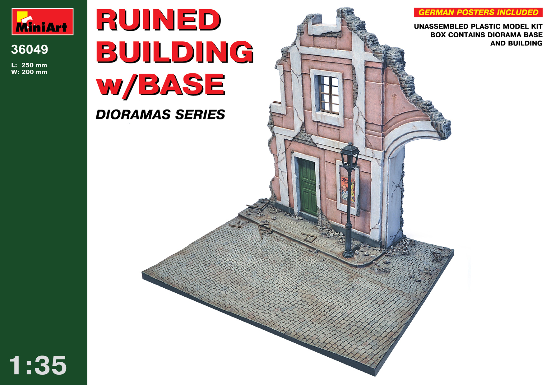 1/35 RUINED BUILDING w/BASE