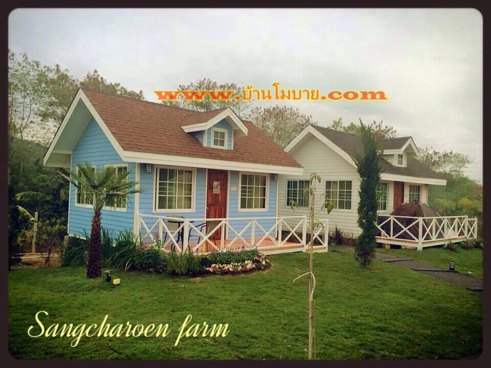 บ้านน็อคดาวน์ สไตล์ ตะวันตกขนาด 5*4 เมตร ระเบียง 2*4 เมตร (1 ห้องนอน 1 ห้องน้ำ 1 ห้องนั่งเล่น)