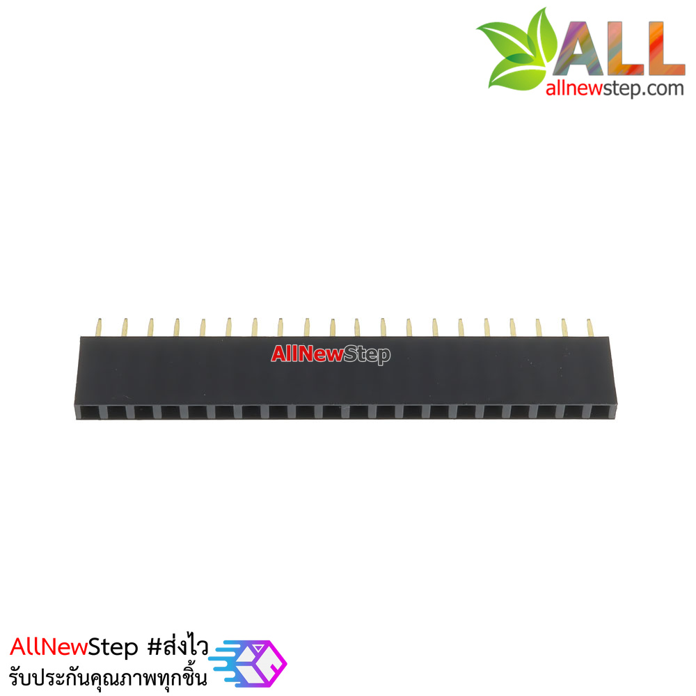 1X20 Pin 20P Single Row Female Header 2.54mm pitch straight จำนวน 1 ชิ้น