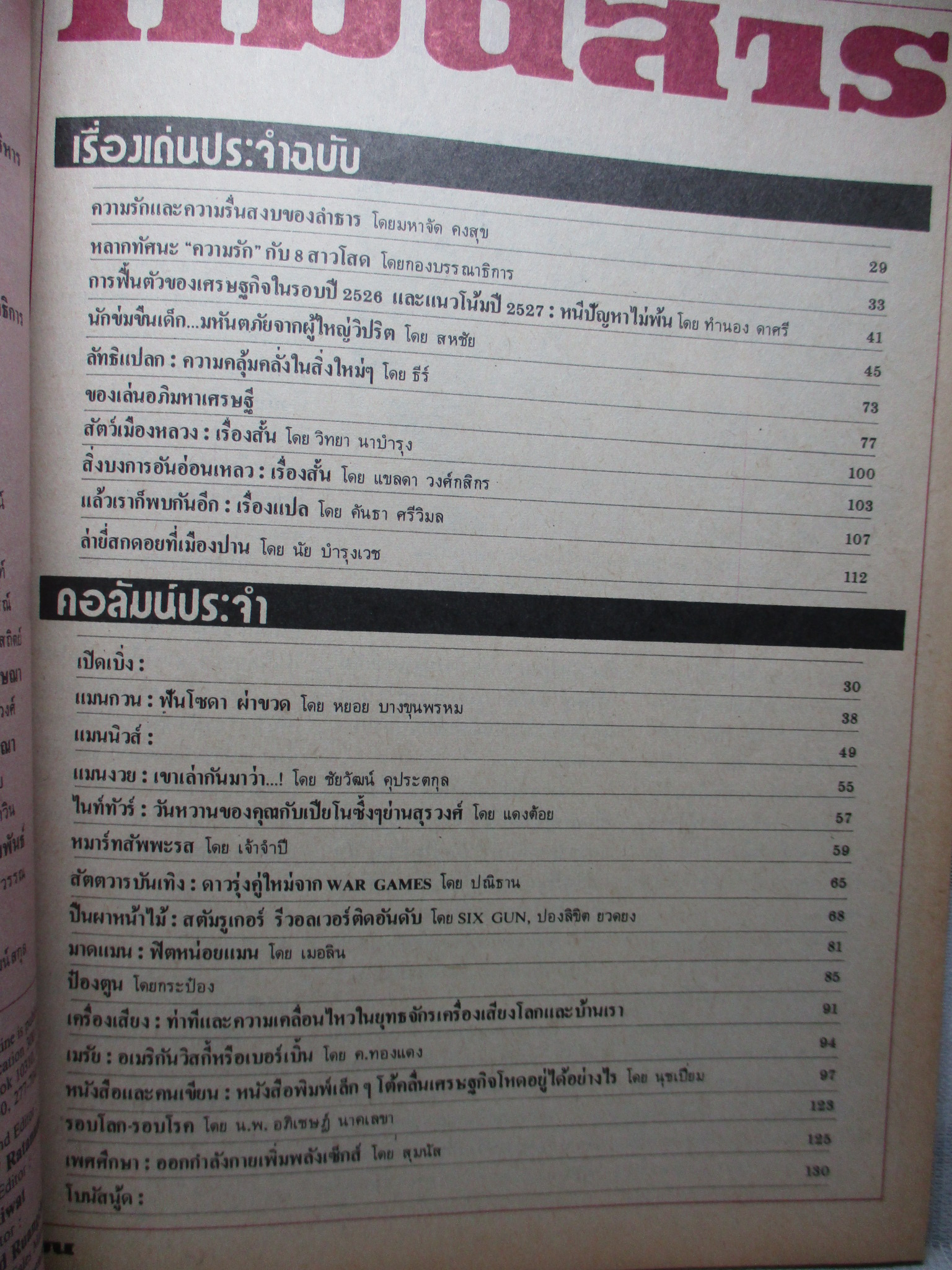 นิตยสารแมน ฉบับที่105 2527 สภาพดี