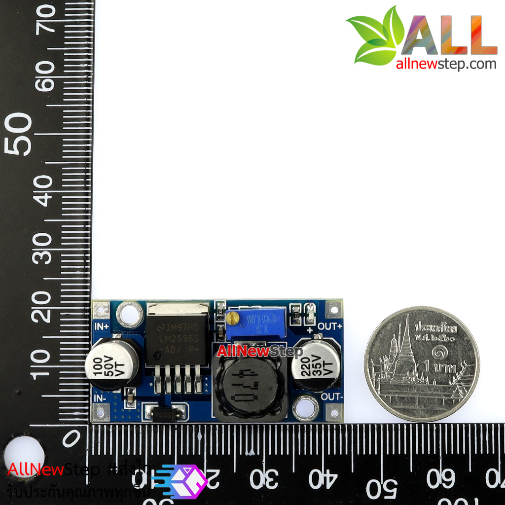 โมดูลเรกูเลเตอร์ LM2596 DC LM2596S LM2596 4-35V input voltage DC-DC step down adjustable power suppla module LM2596 DC-to-DC Step down Converter Module
