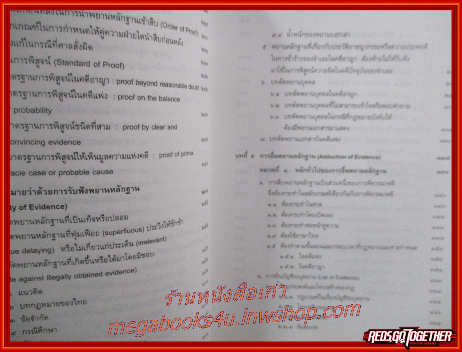 กฎหมายลักษณะพยานหลักฐาน /อ.จรัญ ภักดีธนากุล / ไม่มีข้อความ ขีดเขียน