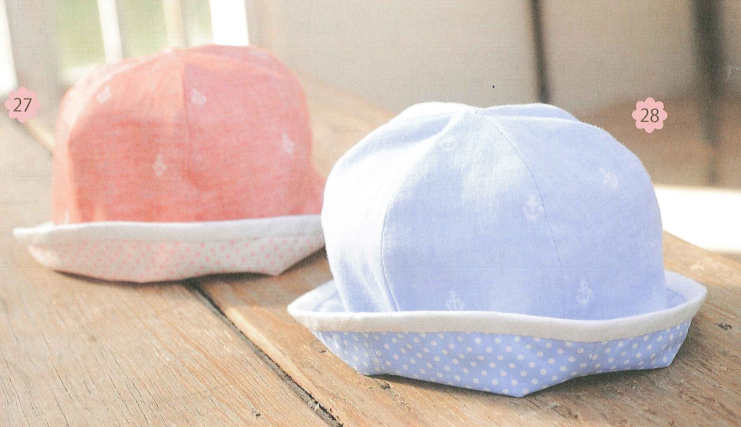 แพทเทิร์นตัดหมวกเด็กเล็ก 0-4 ขวบ มีไซส์ 48-50-52 ซม.