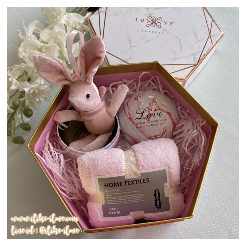 ของรับไหว้ ชุดผ้าขนหนู+กล่องโลหะกลม