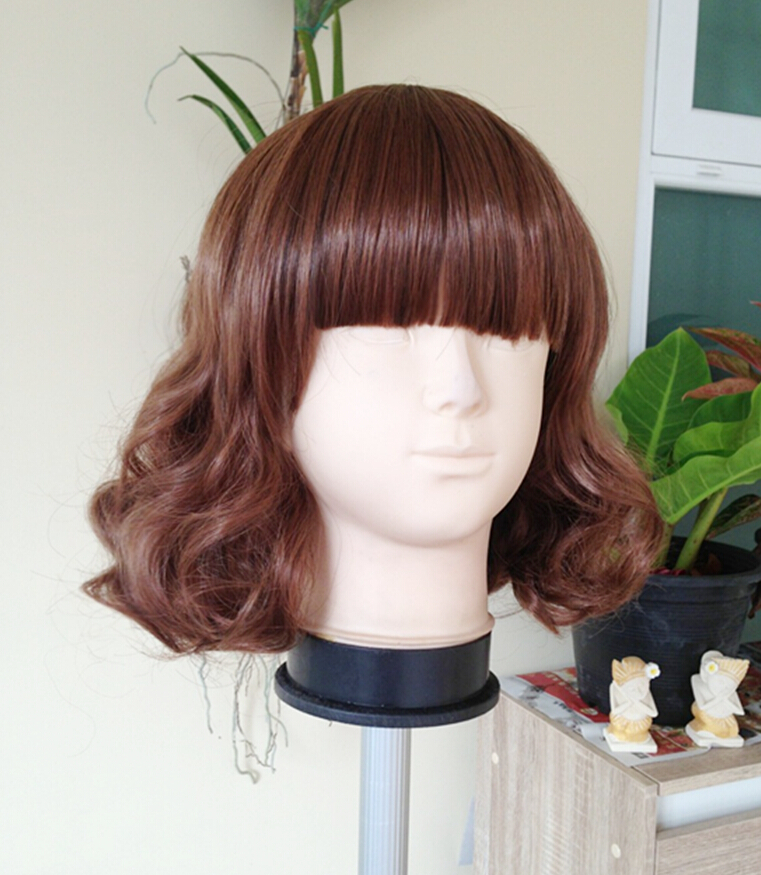 C1130 วิกผมลอนสั้น หน้าม้า