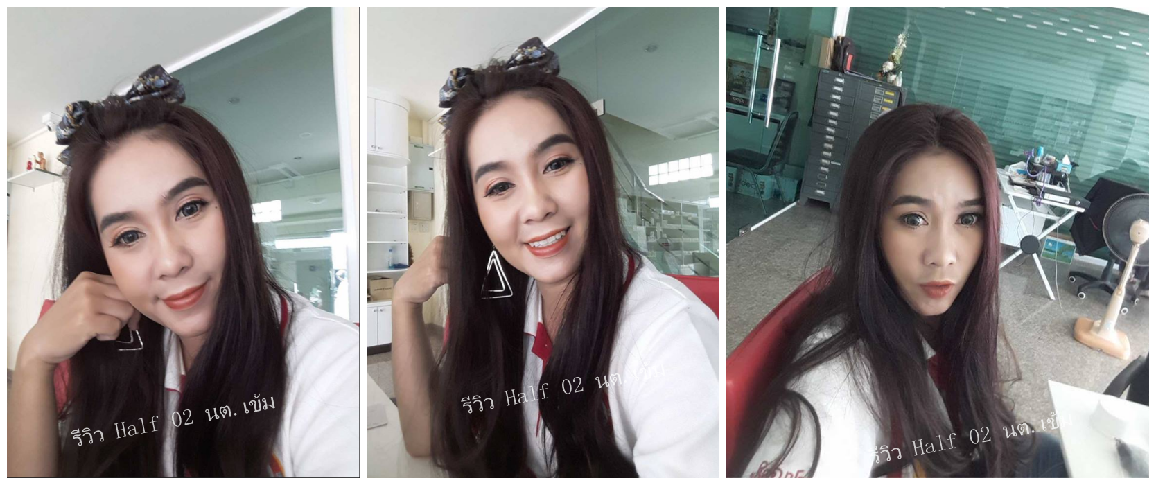 Half 02 วิกครึ่งหัว ผมลอนยาว ธรรมชาติ ทรงสวย ผมนุ่ม เส้นไหมไม่เงา (รุ่น TOP) ( ทรงผมเเละเส้นผมเหมือนจริงเกือบ 100% )