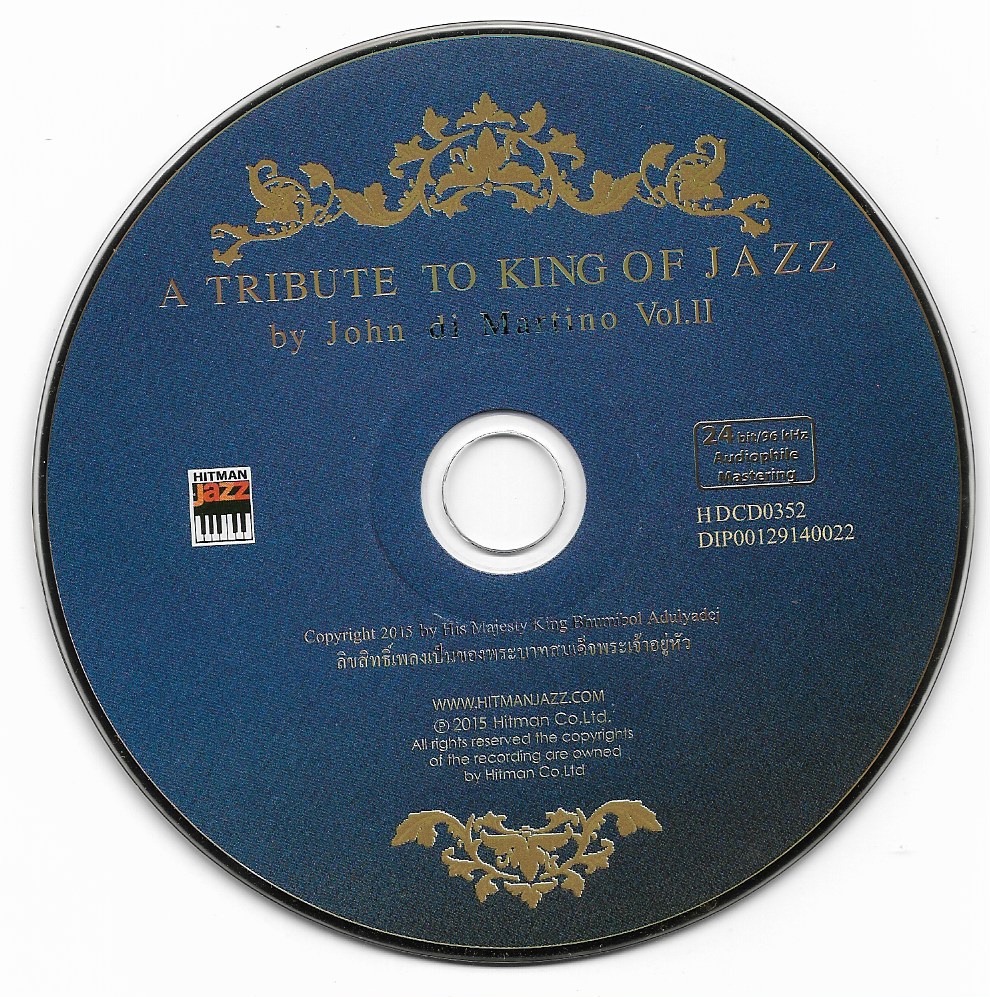 Used CD,บทเพลงพระราชนิพนธ์ (24 Bit) A Tribute To King Of Jazz By John Di Martino Vol.2(ไม่มีปก)(แผ่น CD ไม่มีรอย)(A)(2558)